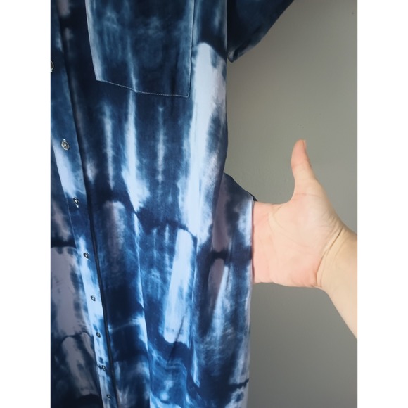 Maeve by Anthropologie Tereza Midi Shirt Dress Size‎ S Pockets Button Tie Waist - Picture 15 of 16